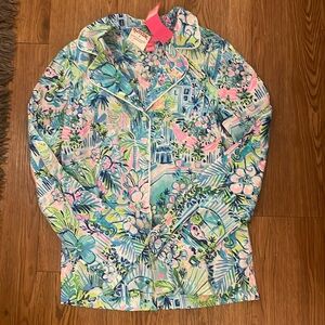 Lilly Pulitzer Long Sleeve Button Up Top